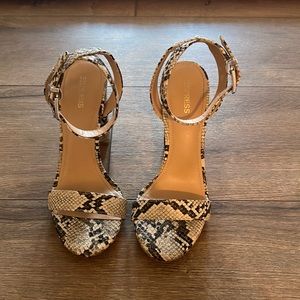 Snake print heels